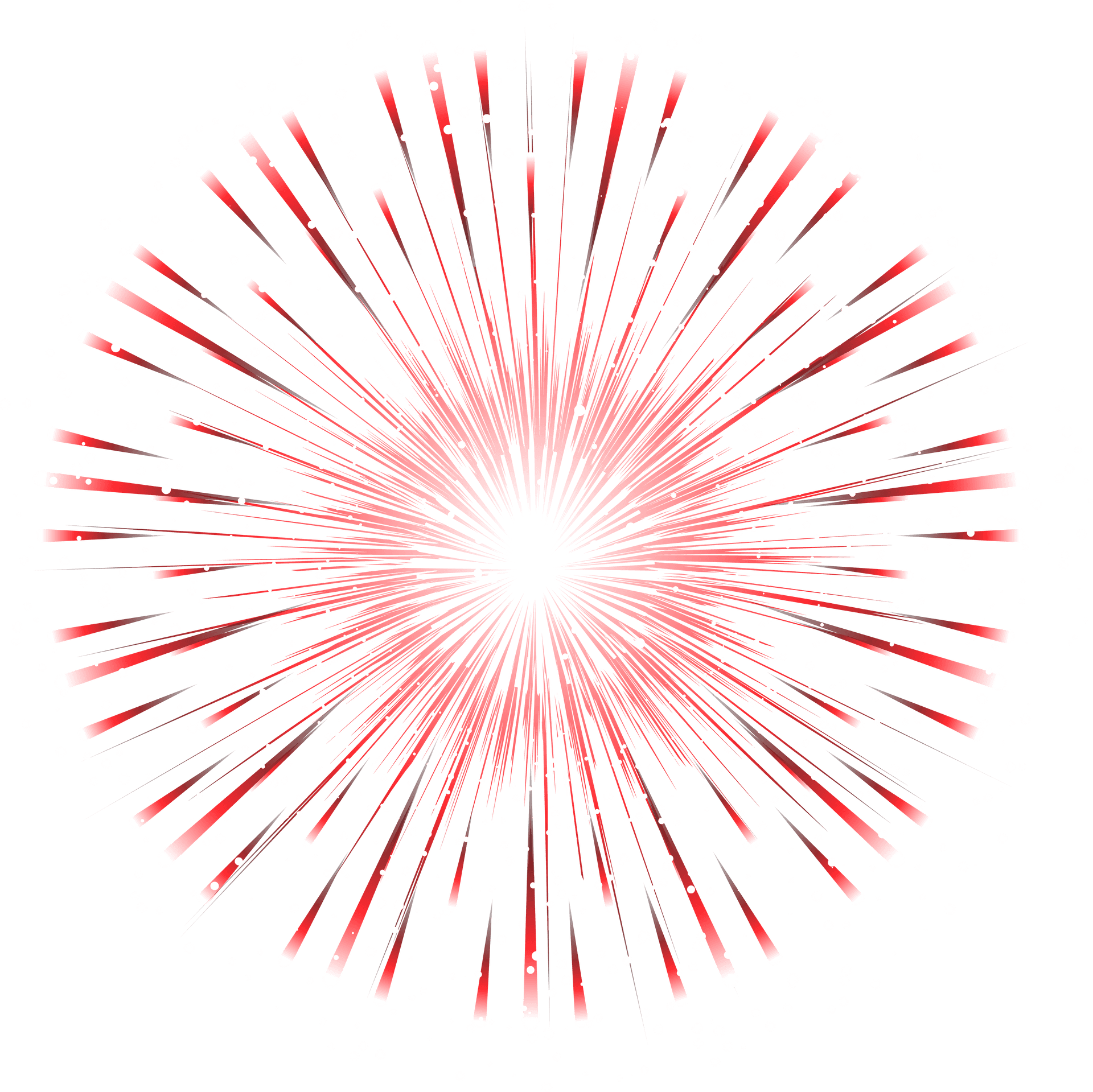 Redand White Firework Explosion Clipart PNG Image