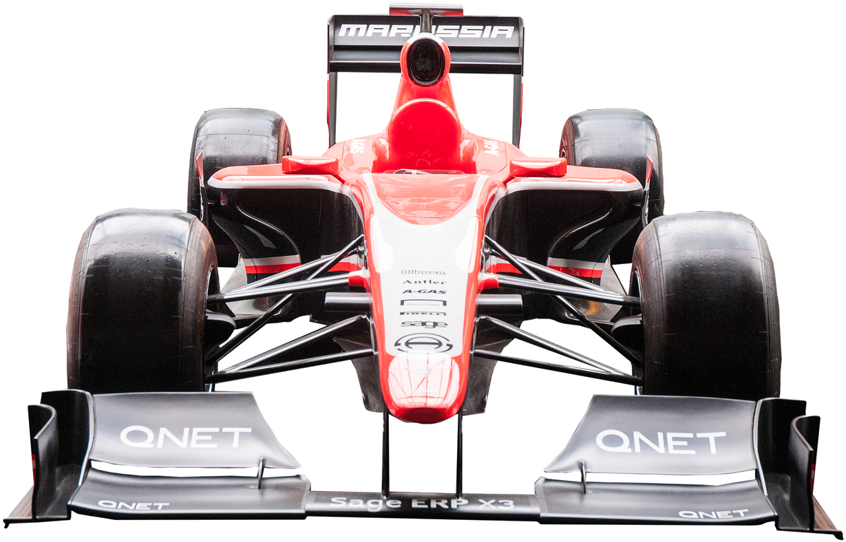 Redand White Formula One Racecar PNG Image