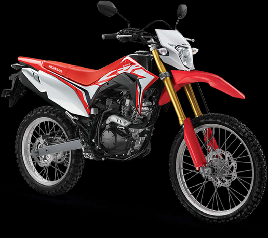 Redand White Honda Dirt Bike PNG Image