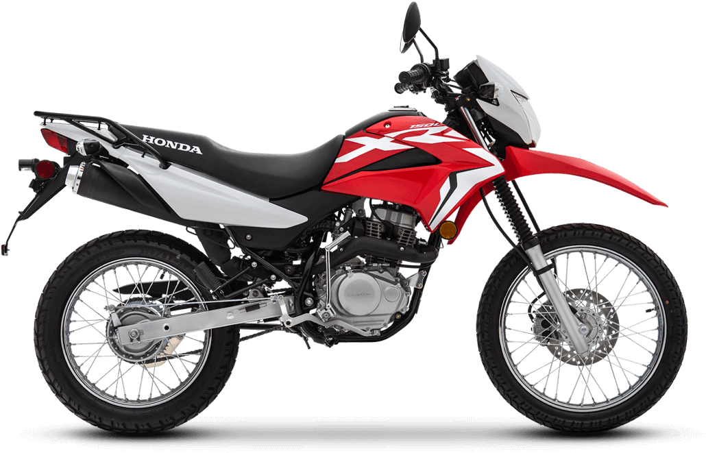 Redand White Honda Dual Sport Motorcycle PNG Image