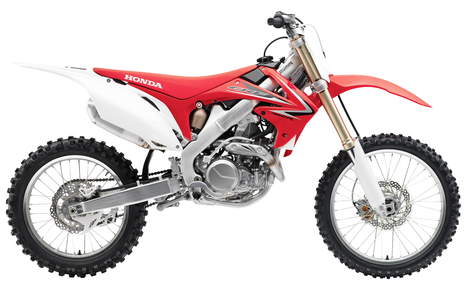 Redand White Honda Motocross Bike PNG Image