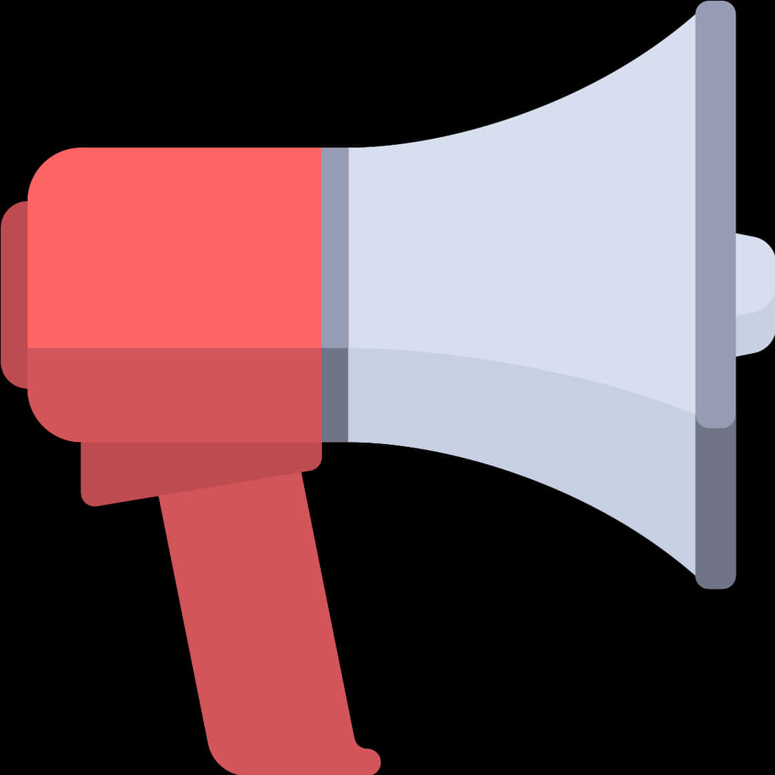 Redand White Megaphone Vector PNG Image