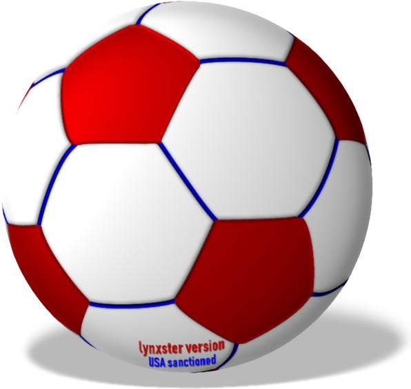 Redand White Soccer Ball PNG Image