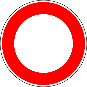 Redand White Traffic Sign PNG Image