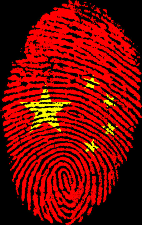 Redand Yellow Fingerprint Pattern PNG Image