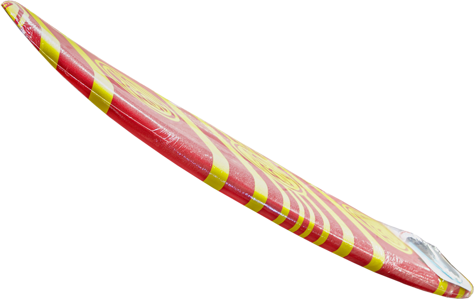 Redand Yellow Striped Surfboard PNG Image