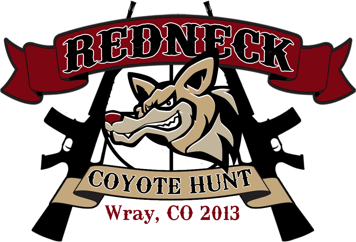 Redneck Coyote Hunt Event Graphic PNG Image