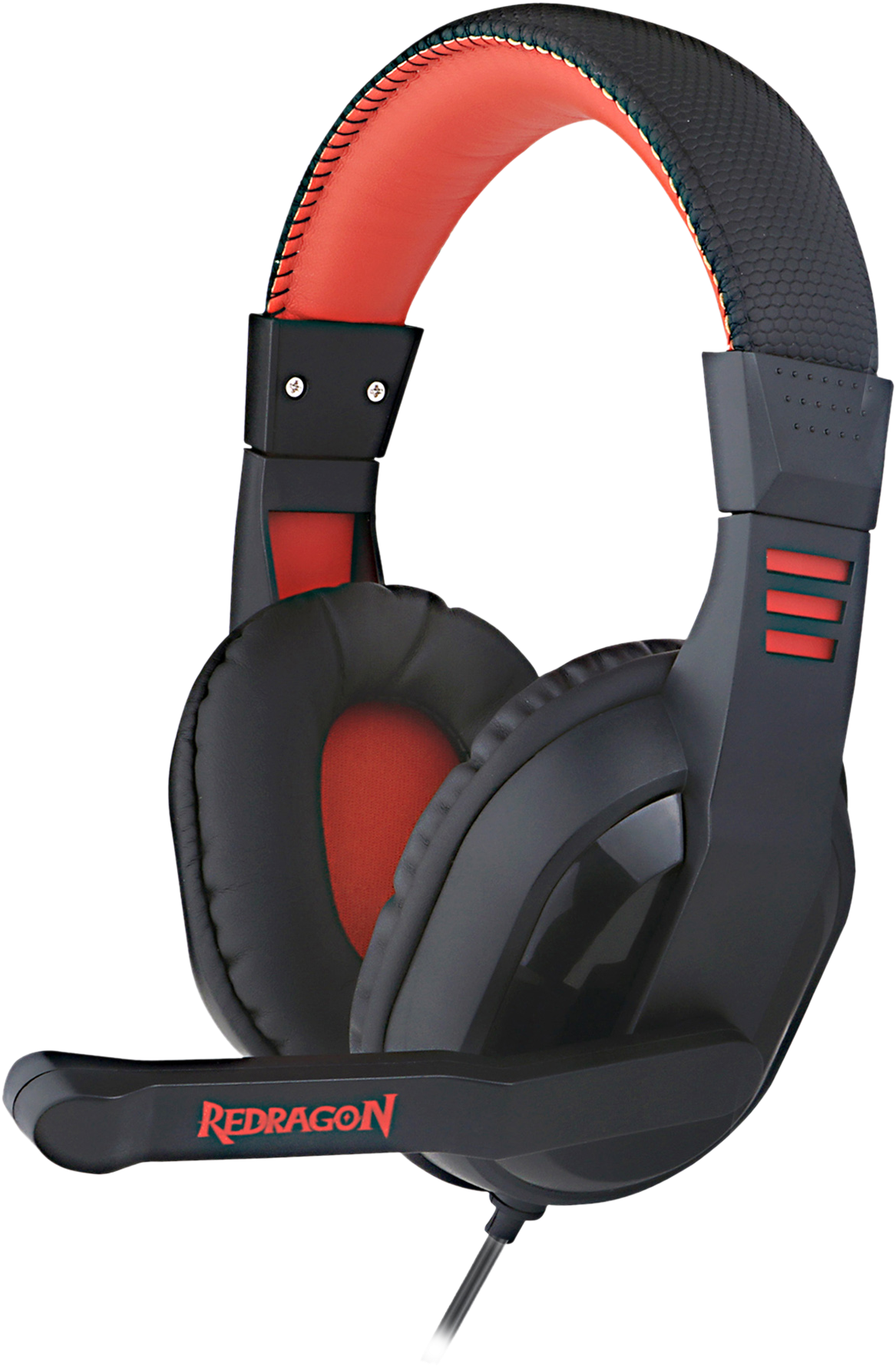 Redragon Black Red Gaming Headset PNG Image