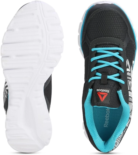 Reebok Black Teal Running Shoes PNG Image