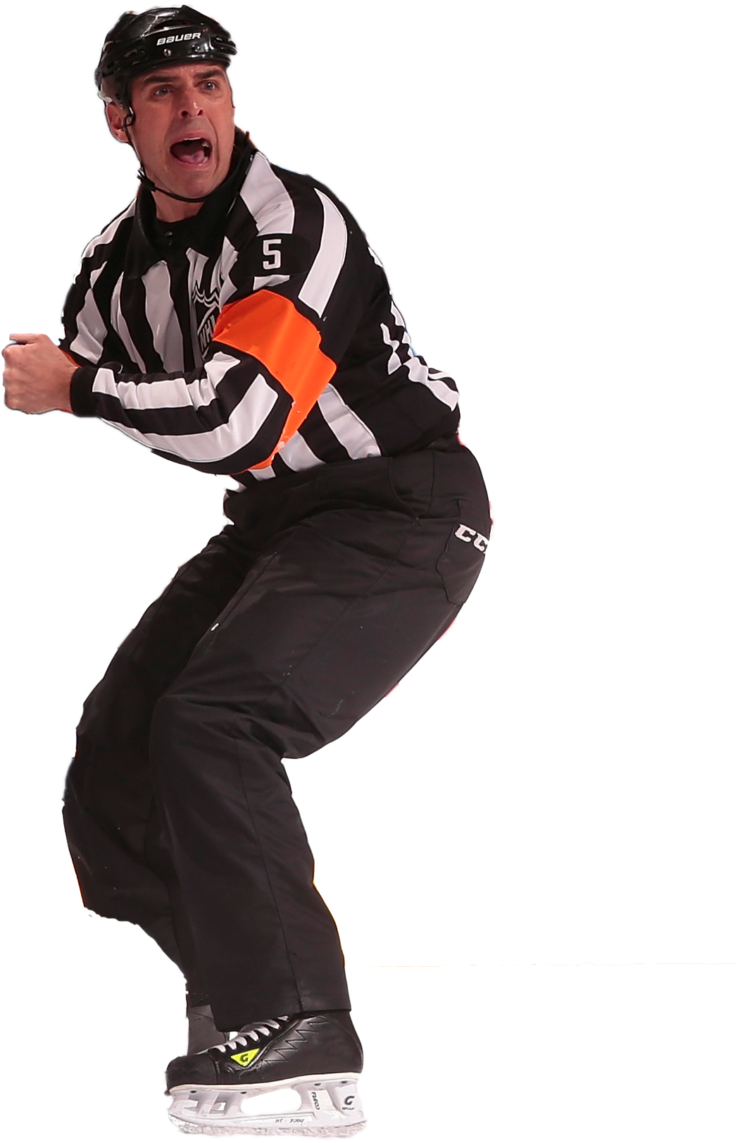 Referee In Action Pose PNG Image