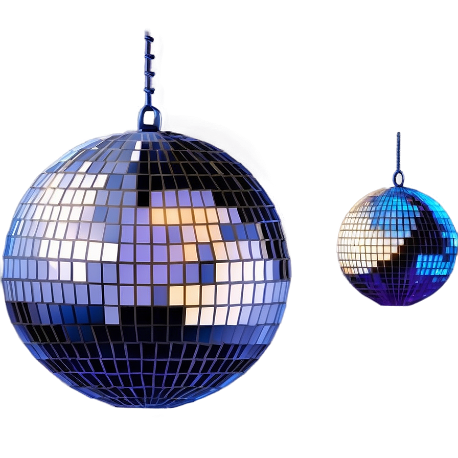 Reflective Disco Balls Party Decoration PNG Image