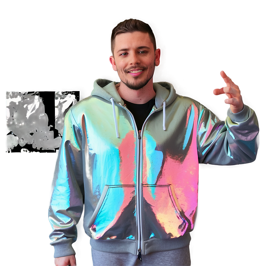 Reflective Zip Up Hoodie Png 06292024 PNG Image