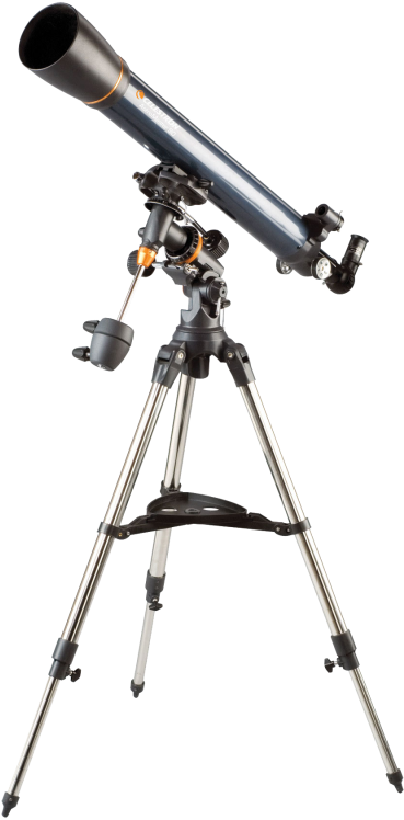 Refractor Telescopeon Tripod PNG Image