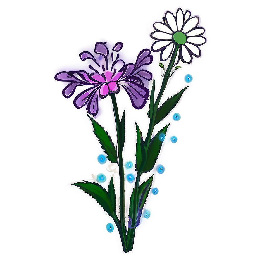 Refreshing Cute Flowers Png Ruw PNG Image