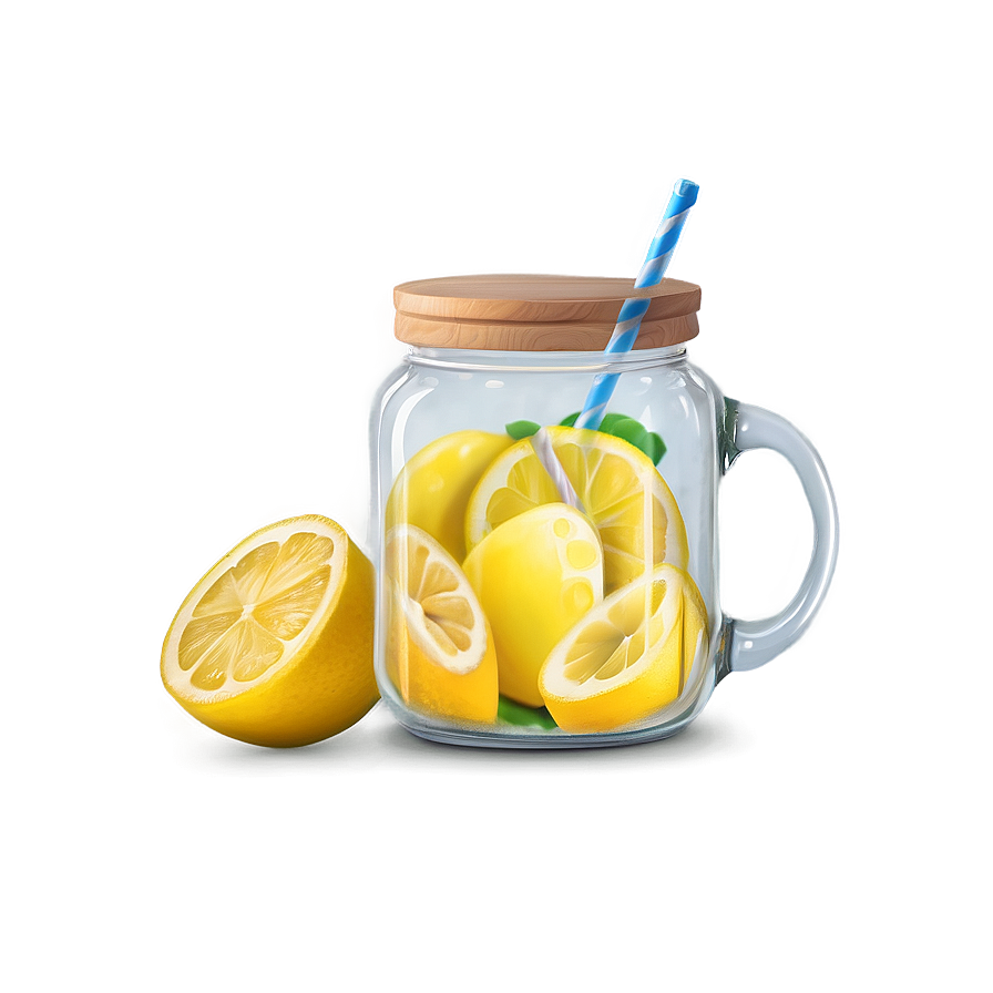 Refreshing Lemonade Jar Png 05252024 PNG Image