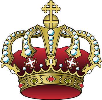 Regal Golden Crown Vector PNG Image