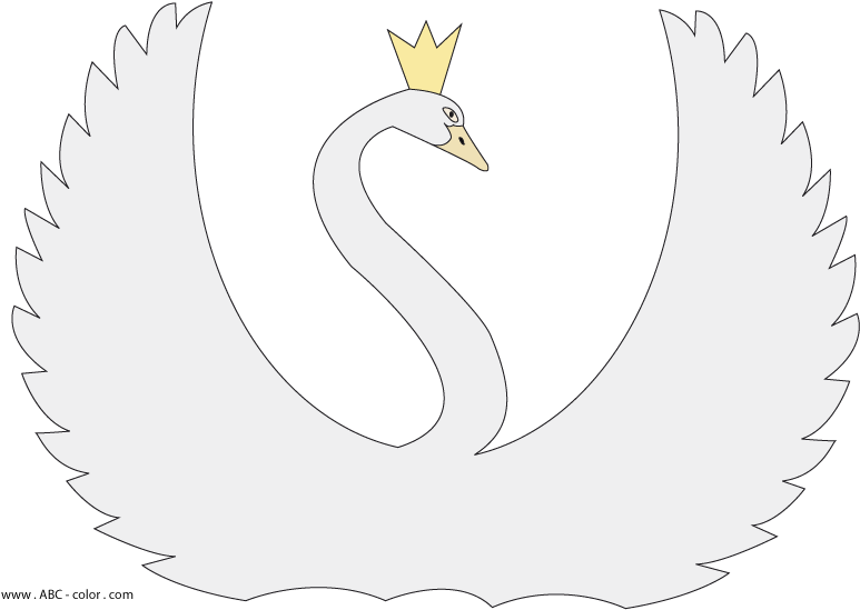 Regal Swan Illustration PNG Image