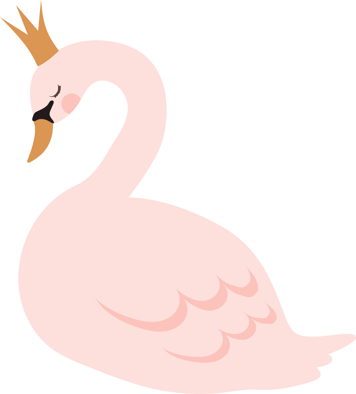 Regal Swan Illustration.png PNG Image