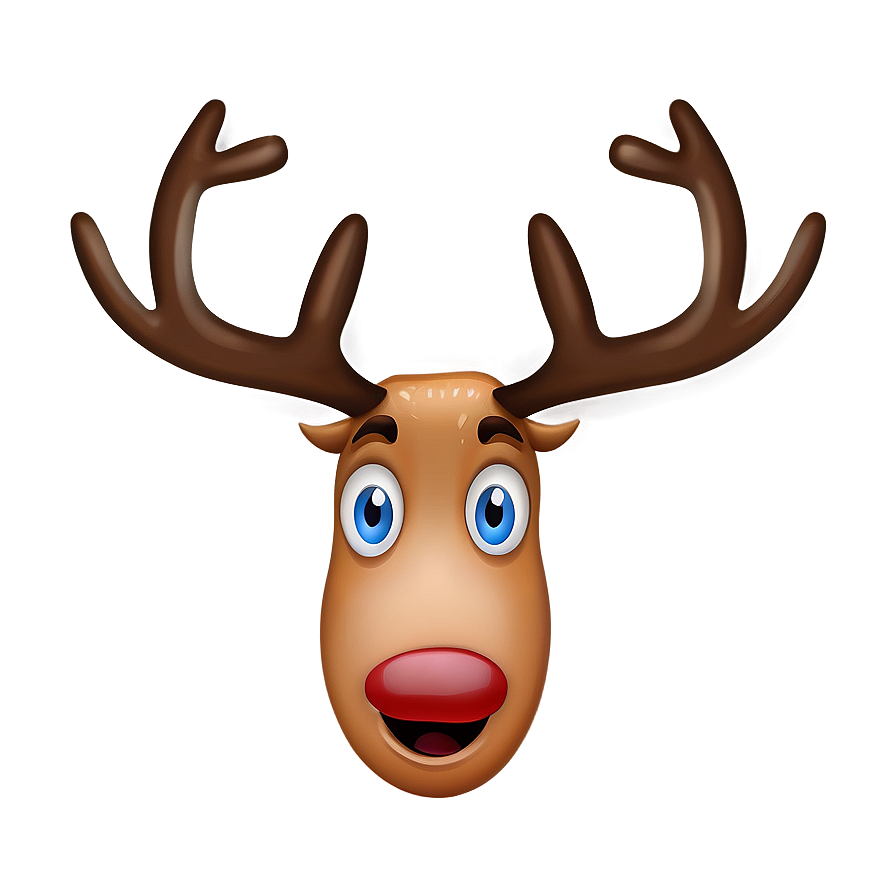 Reindeer Face Emoji Png 22 PNG Image