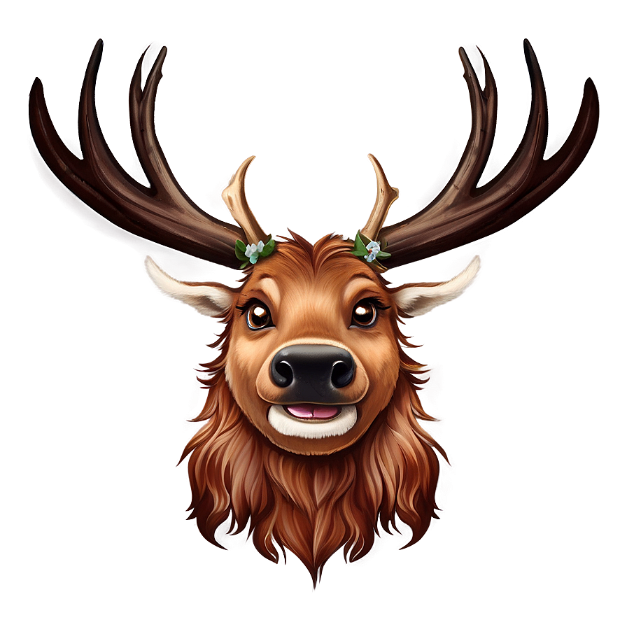 Reindeer Face Png Ggj45 PNG Image