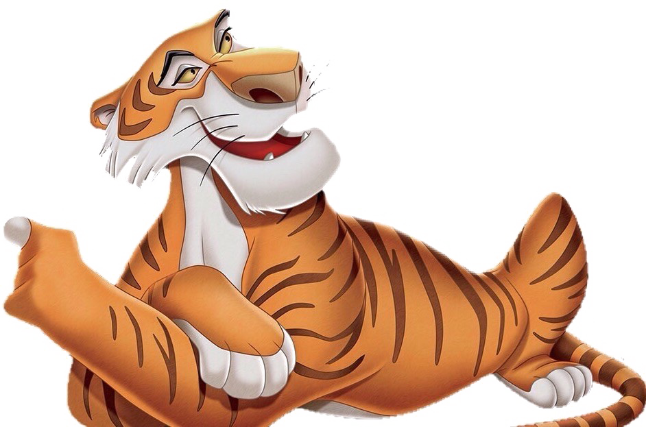 Relaxed Animated Tiger PNG Image