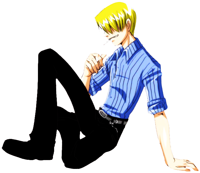 Relaxed_ Anime_ Character_ Sanji_ Sitting PNG Image