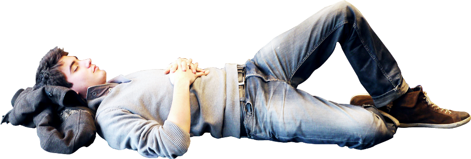 Relaxed Man Lying Down.png PNG Image