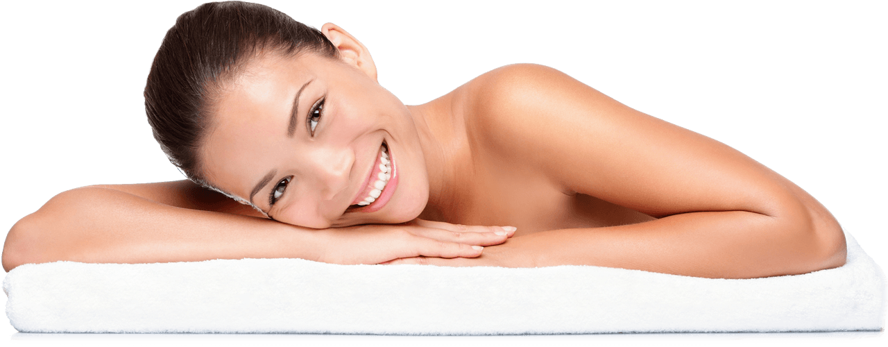 Relaxed Woman Spa Treatment PNG Image