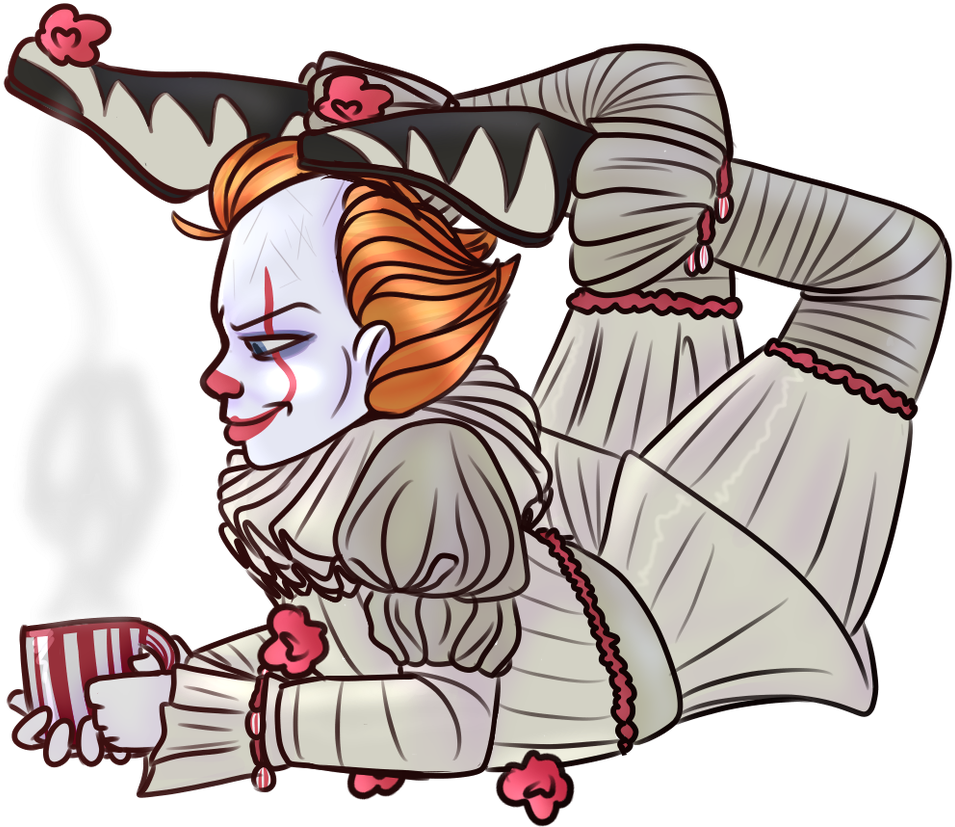 Relaxing Pennywise Cartoon Illustration PNG Image