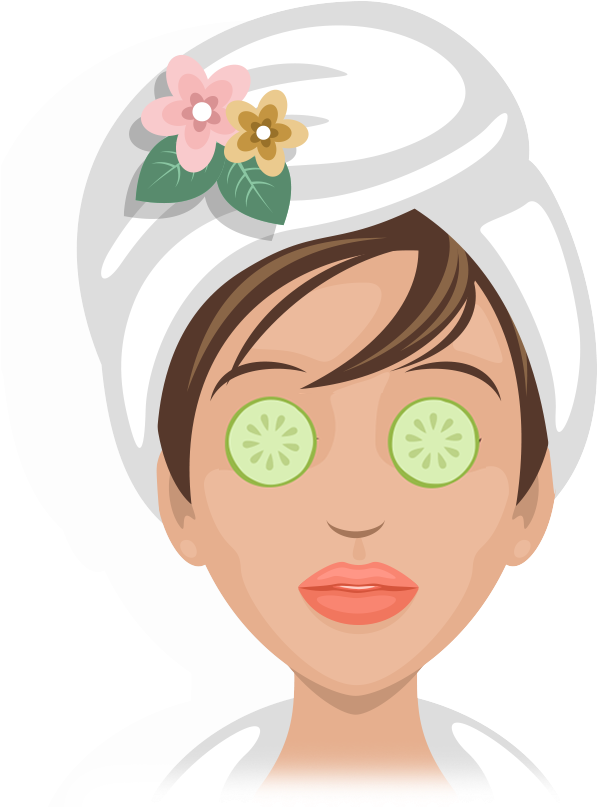 Relaxing Spa Treatment Illustration PNG Image