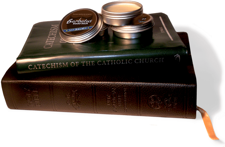 Religious Books And Beard Balm PNG Image