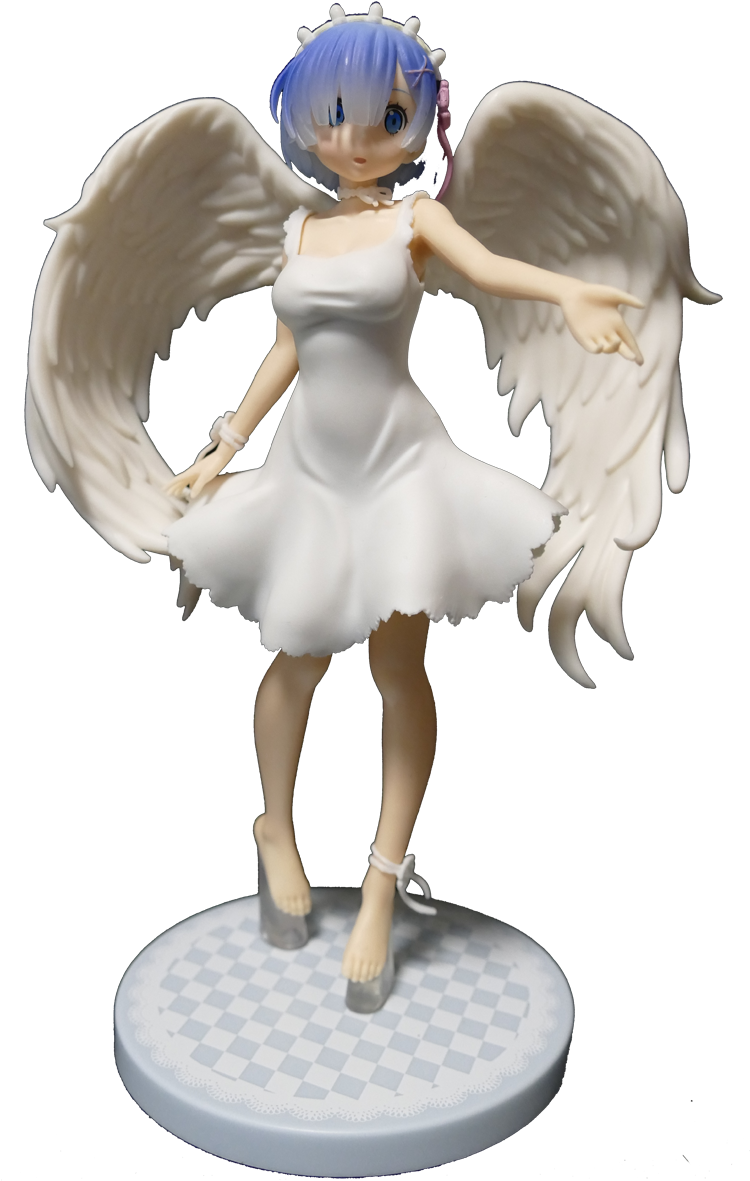 Rem Angel Figure Re Zero PNG Image