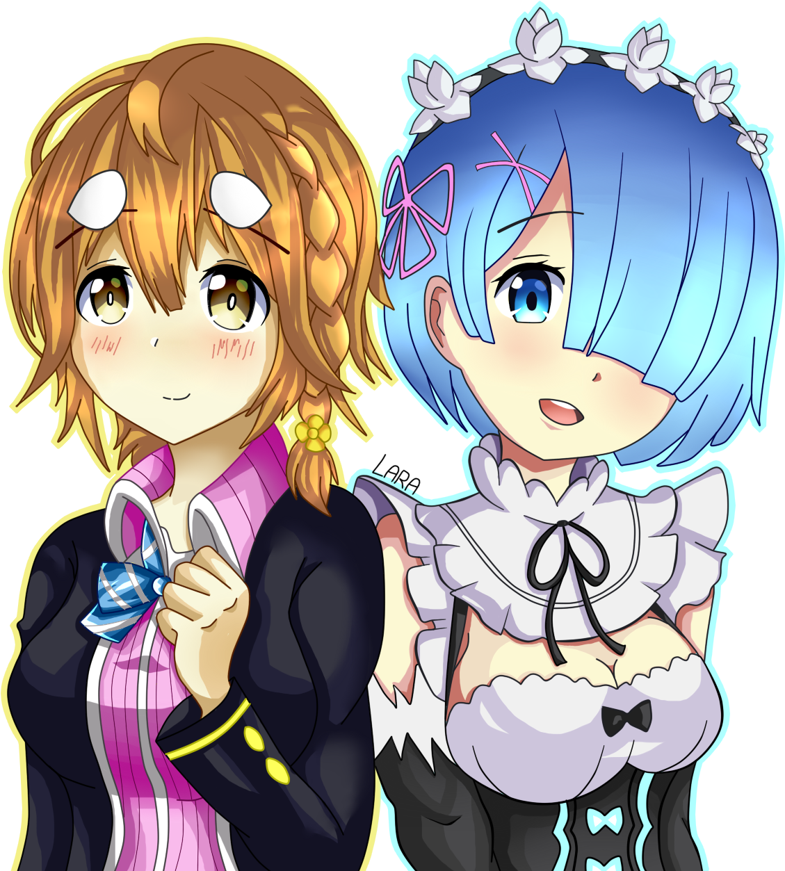 Remand Friend Re Zero Fan Art PNG Image