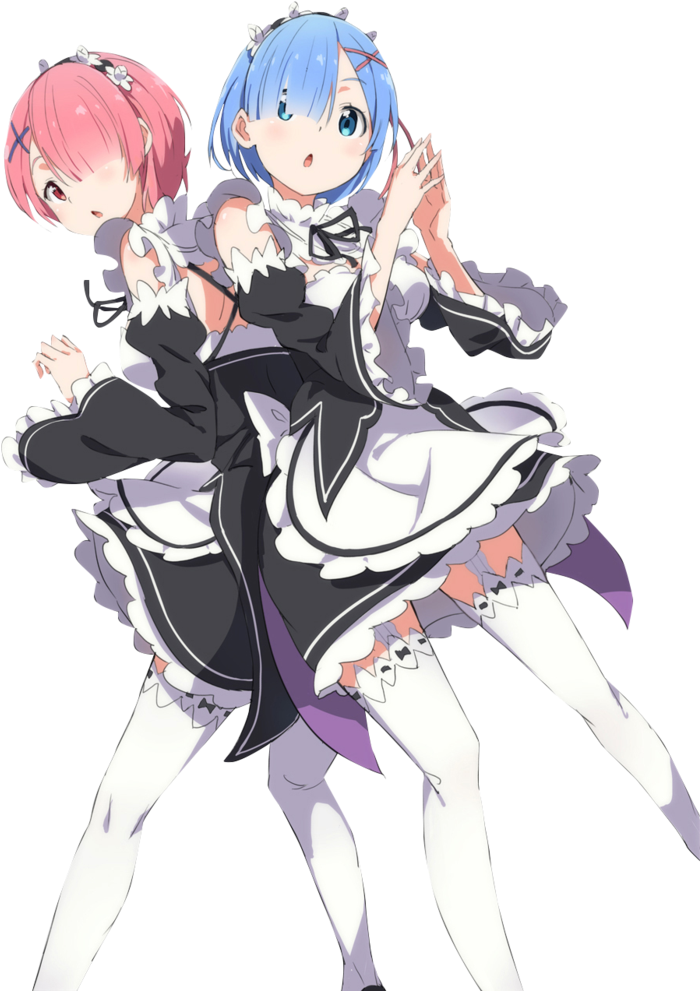 Remand Ram Re Zero Maid Outfits PNG Image