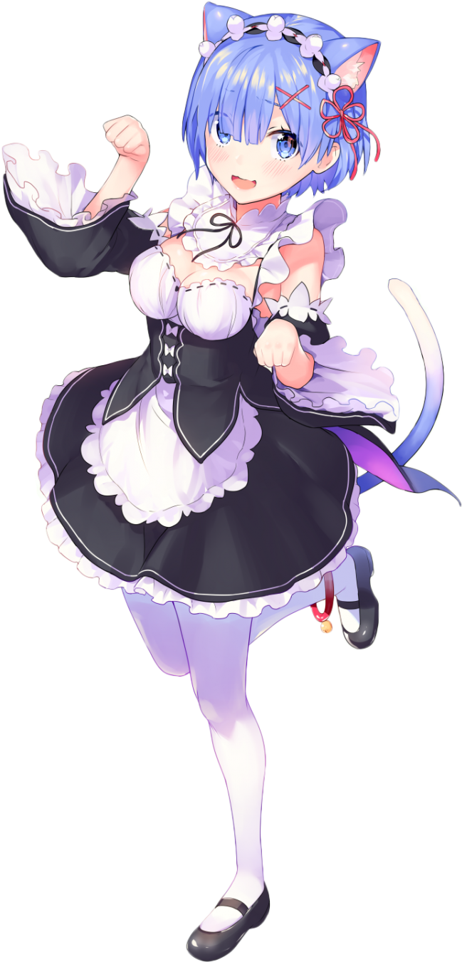 Remin Maid Outfit Anime Character PNG Image