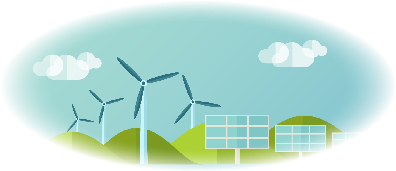 Renewable Energy Landscape PNG Image