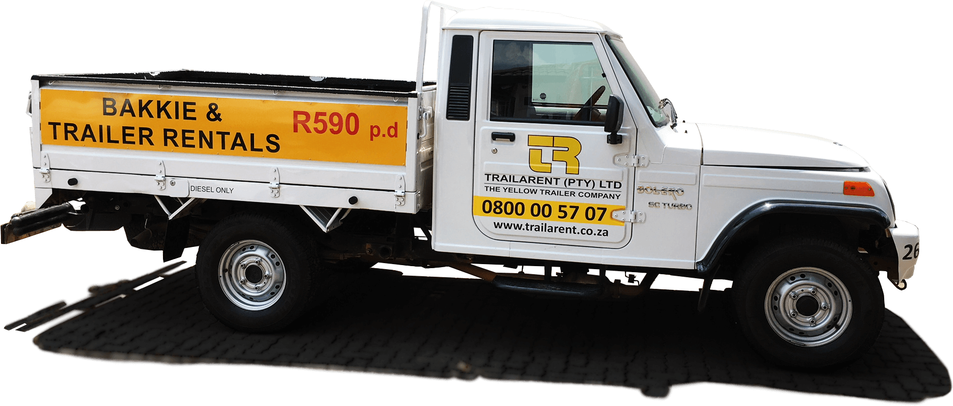 Rental Pickup Truck Advertisement PNG Image