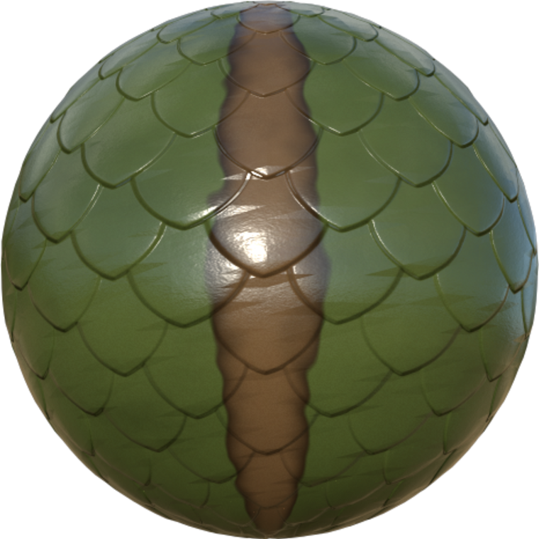 Reptile Skin Sphere Texture PNG Image