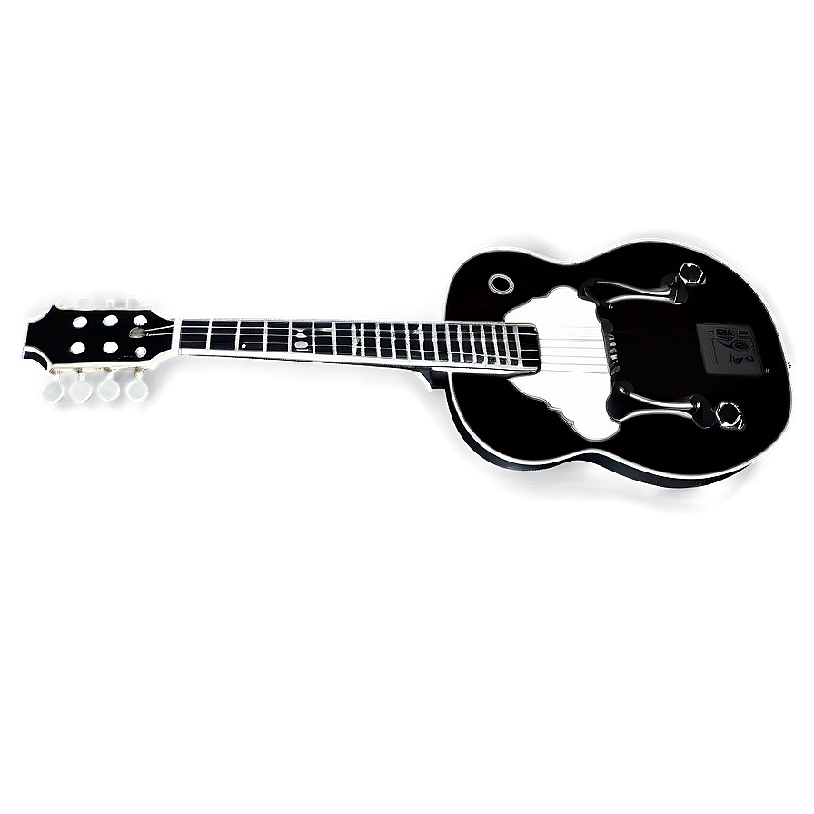 Resonator Guitar Silhouette Png Wjk PNG Image