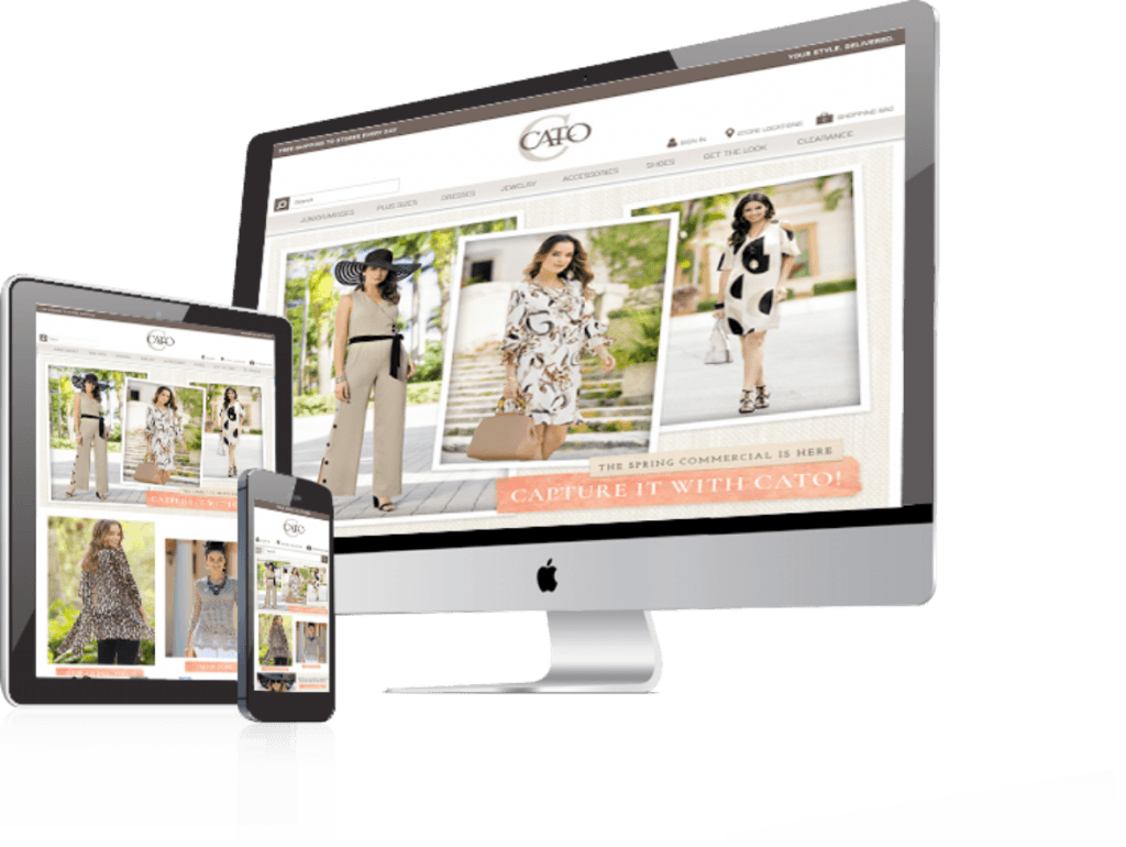 Responsive Fashion Ecommerce Website Display PNG Image