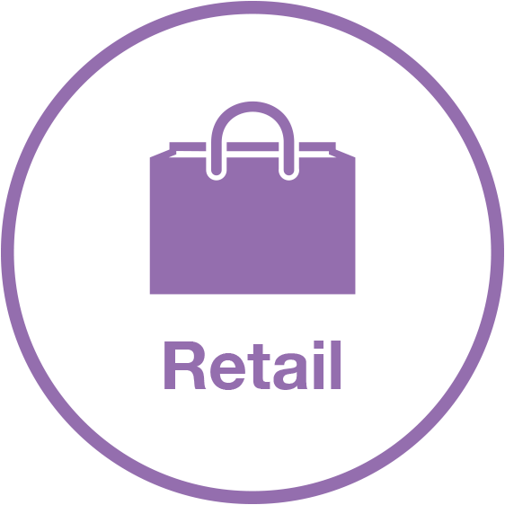 Retail Icon Purple Bag PNG Image