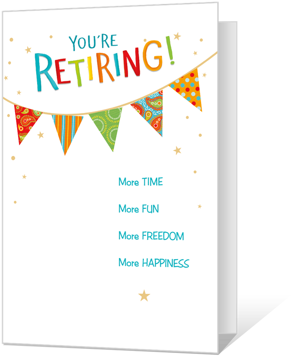 Retirement Celebration Greeting Card PNG Image