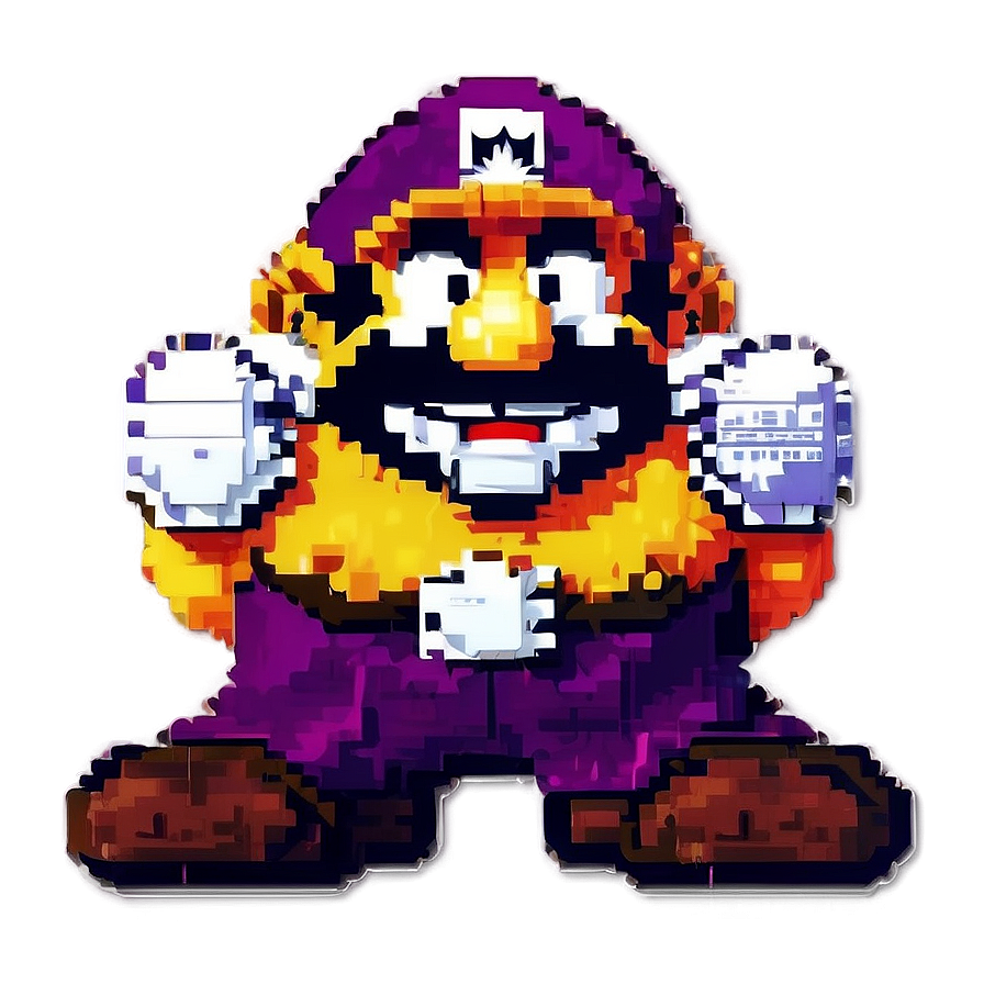 Retro 8-bit Wario Png 05242024 PNG Image