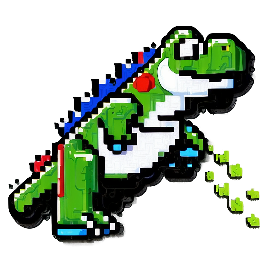 Retro 8-bit Yoshi Png 05232024 PNG Image