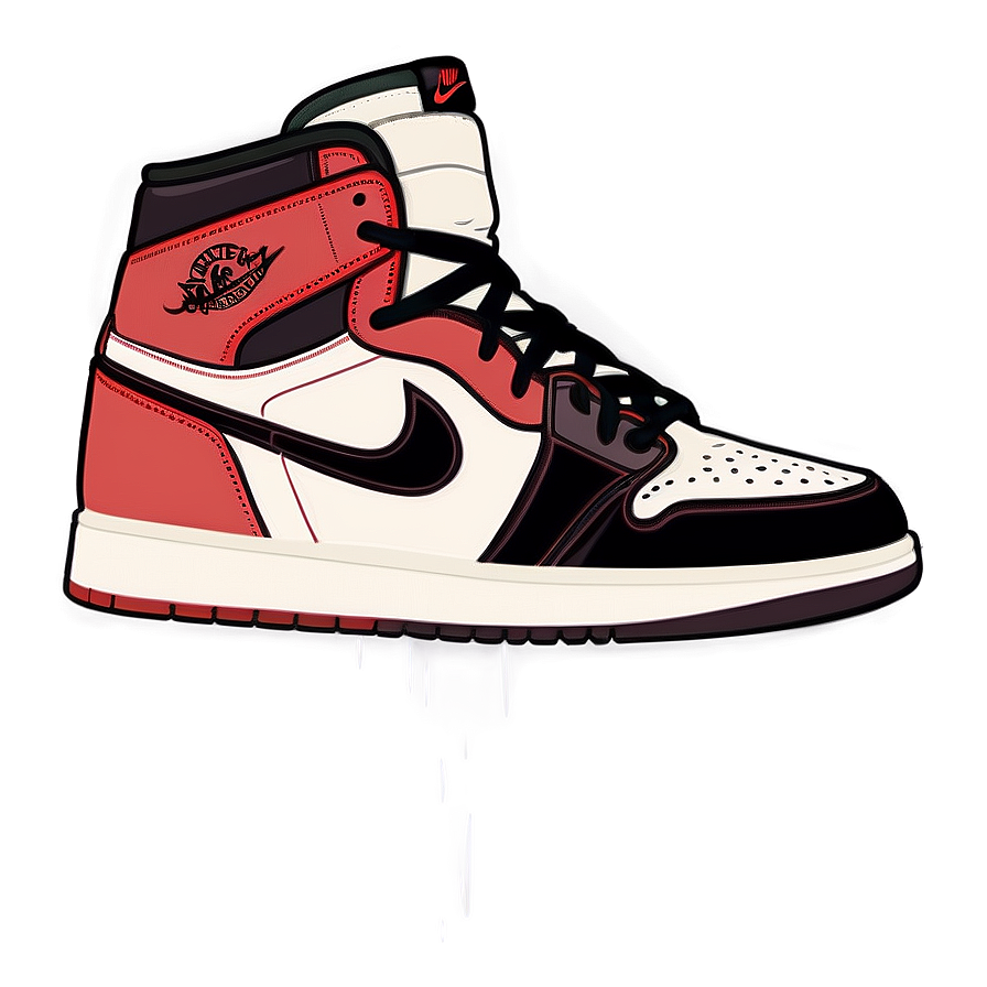 Retro Air Jordan 1 Illustration Png 54 PNG Image