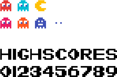 Retro Arcade Game Elements PNG Image