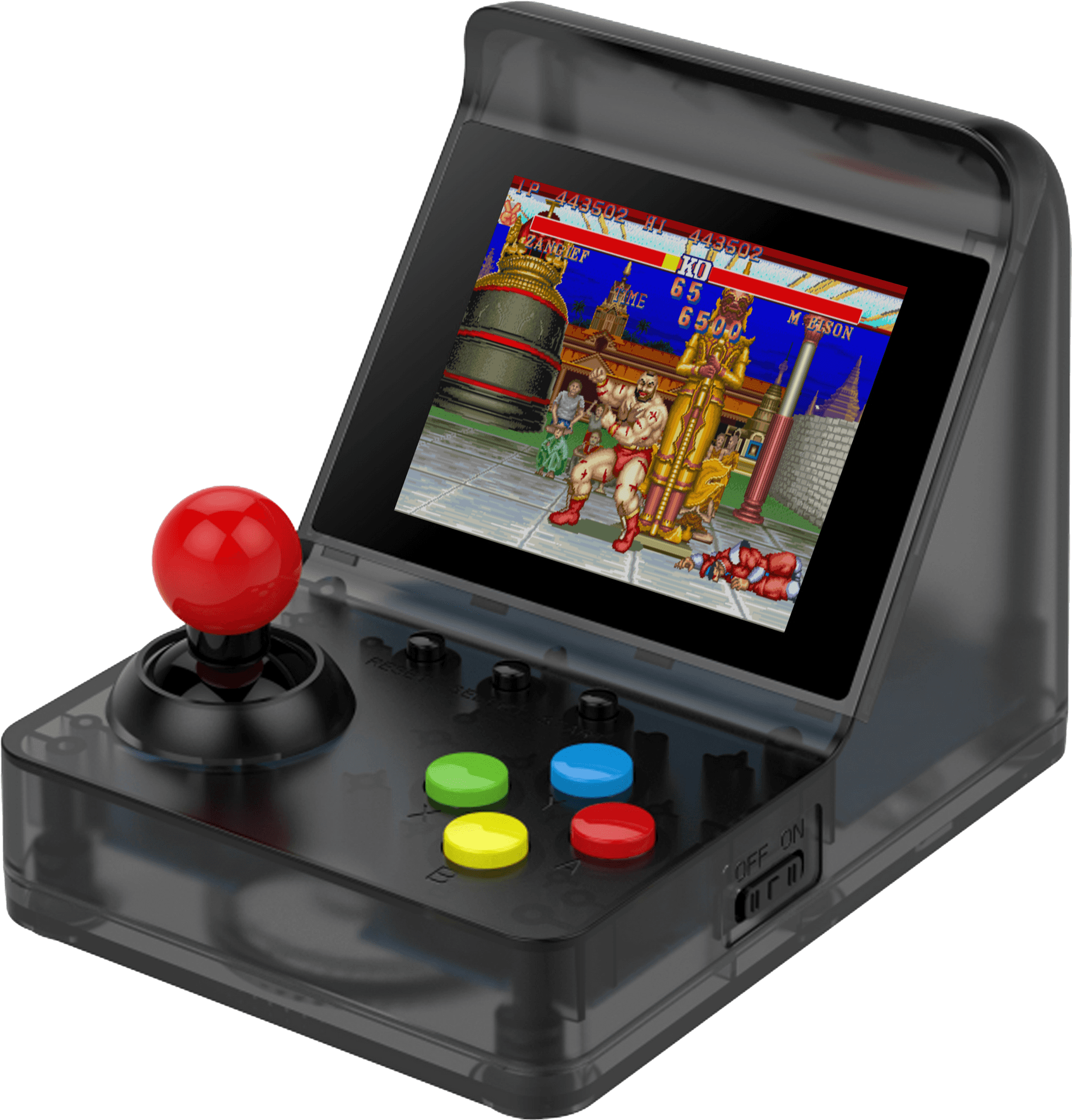 Retro Arcade Joystick Console PNG Image