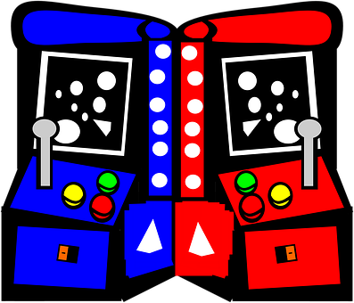 Retro Arcade Machine Vector PNG Image