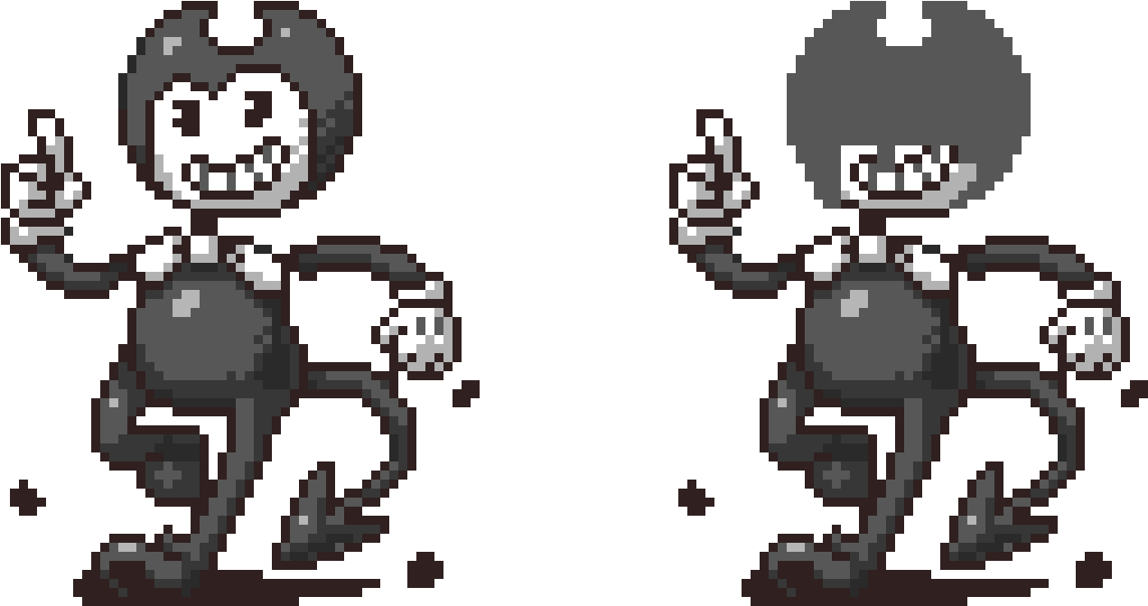 Retro_ Bendy_ Character_ Comparison PNG Image