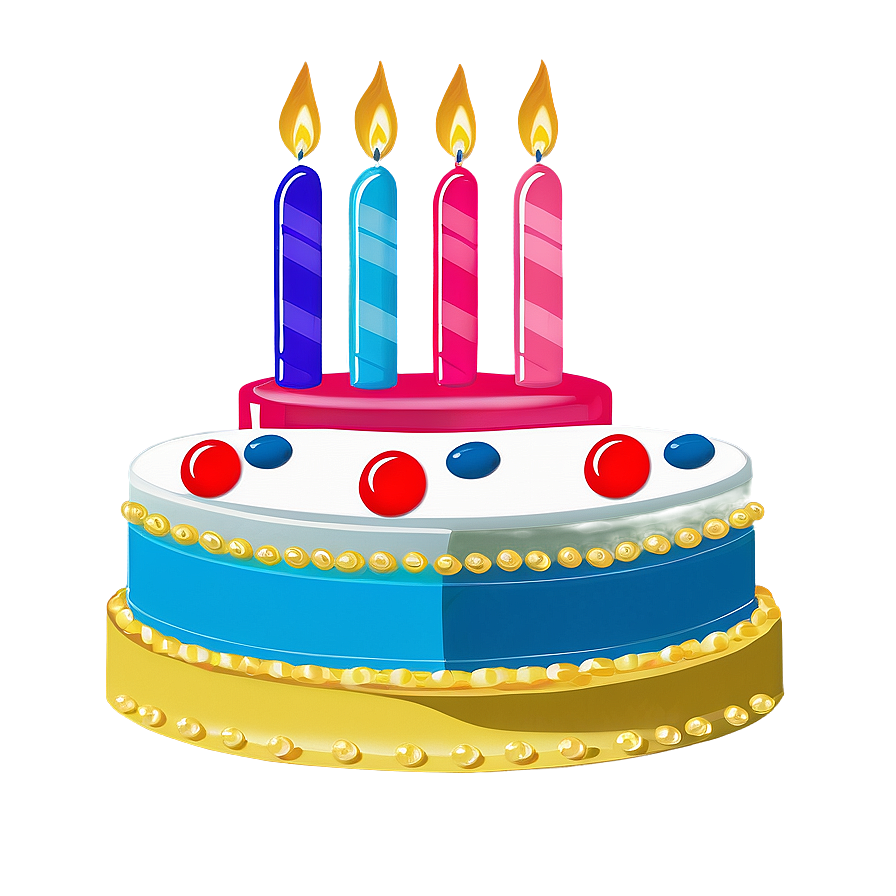 Retro Birthday Cake Png 05042024 PNG Image